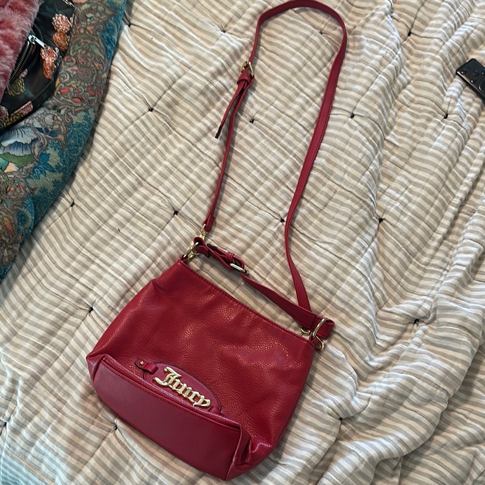 Juicy Couture Red Crossbody Bag with Classic Minimalist Design